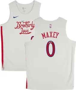 Tyrese Maxey Philadelphia 76ers Autographed White Nike 2022-23 City Edition Swingman Jersey - Fanatics Authentic Certified