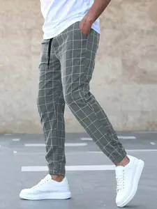 Men's Quick-Dry Plaid Checked Long Pants, Spring & Fall Outdoor Sports Casual Comfortable Trousers, Style, in Stock