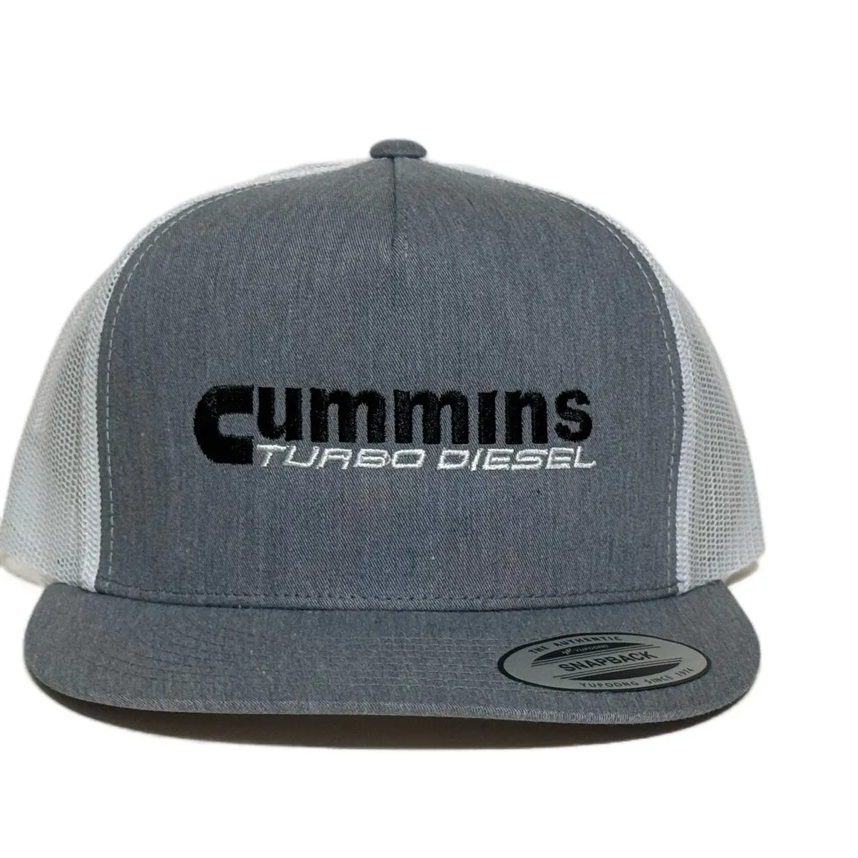 Cummins Turbo Diesel Direct Embroidered Logo Mesh Back Flat Bill Trucker Hat Cap, Sports & Outdoor Accessory, Men's Accessory, Casual Male Headwear, Adults Gift