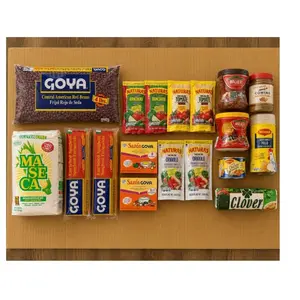 caja mixta frijoles,maseca,2 natura ranchera,naturad tomate,naturas Criollo,Goyo 2 spaghettis,2aazon goya,malher pollo,malher res,maggi pollo ,clover,caldo de pollo,comino Snack
