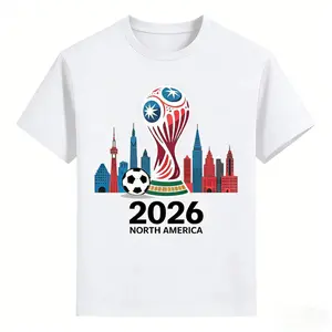 ⚽🏆[100% Cotton][Graphic Tee] 2026 World Cup Soccer Graphic T-Shirt – USA, Mexico, Canada Flag Tee for Men & Women, Unisex Cotton Casual Top, Oversized Streetwear, Game Day Outfit, Football Lover Gift, Breathable Summer Shirt🇺🇸🇲🇽🇨🇦🔥