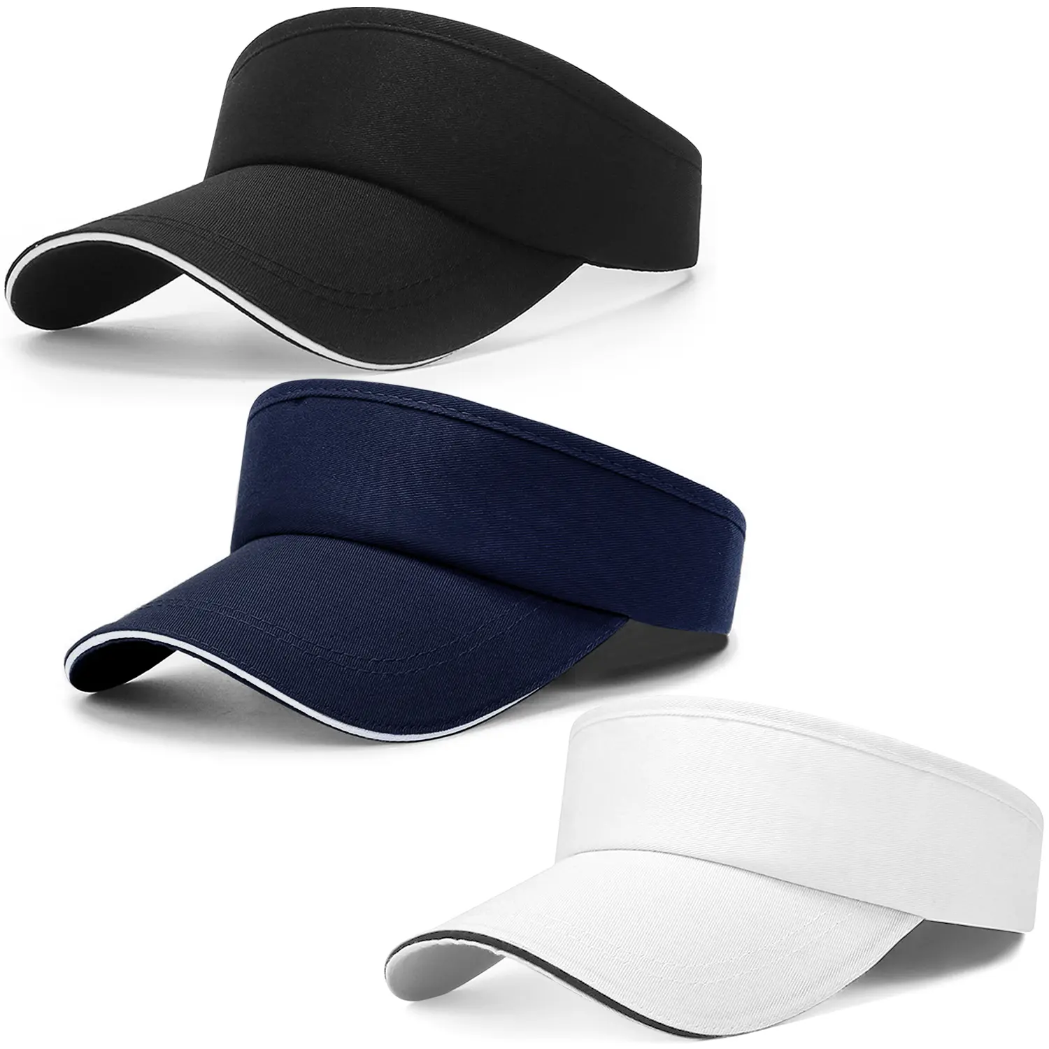 1 Piece of Sport Wear Athletic Visor Sun Sports Visor Hat Visor Adjustable Cap for Women and Men
