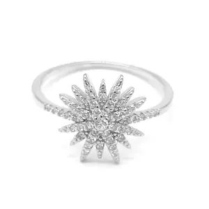 Sterling Silver Shooting Star Ring With crystals from Swarovski