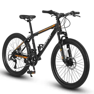 [Bellemave]26 Inch Mountain Bike, Shimano 21 Speeds with Mechanical Disc Brakes, High-Carbon Steel Frame, Suspension MTB Bikes Mountain Bicycle for Adult & Teenagers