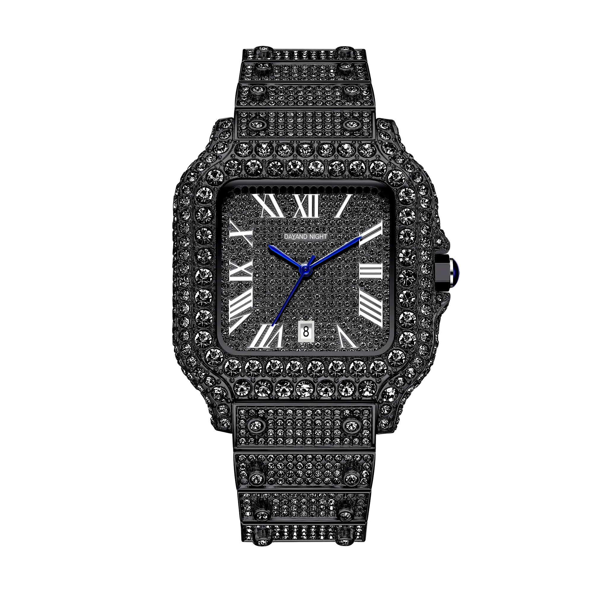 2026 Luxury Diamond Studded Unisex Analogue Fashion Watch - Business Quartz Wristwatch with Hidden Alloy Bracelet, Super Shiny Gift for Business Events, Valentine’s Day, Analogue Quartz Watch