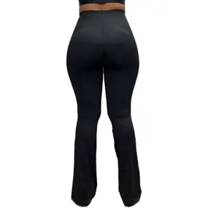 Lipo High Waisted Butt Lifting Stretchy Leggings with Internal Fajas Powernet Supplex Levanta Cola Colombianos Bootcut