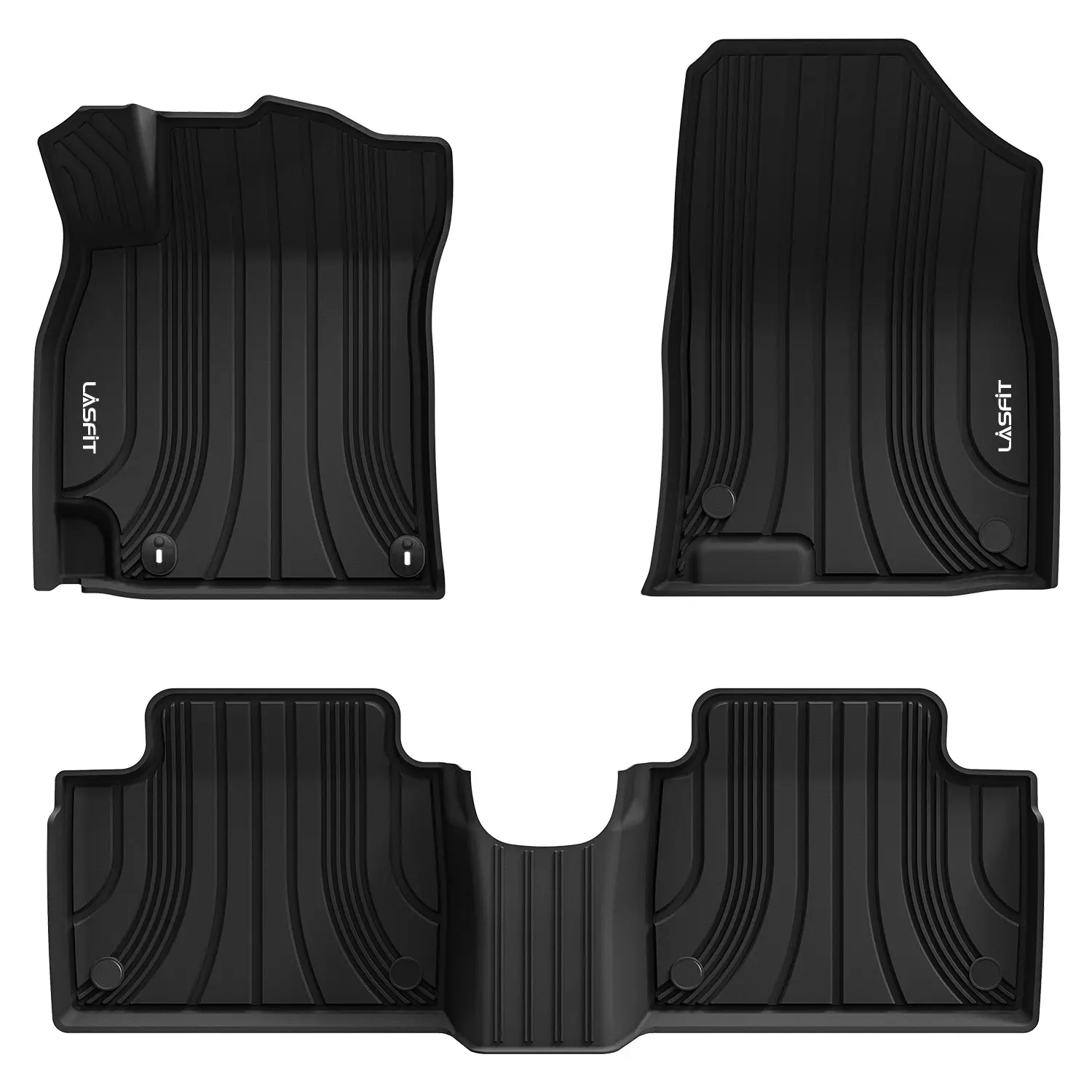 Lasfit Custom-Fit Car Floor Mats & Cargo Liner - 2022-2025 Elantra N Front and Rear Set Floor Mats, 1st & 2nd Row & Cargo, Synthetic Eco-Friendly Slip-Safe Easy-Clean Cars Accessories