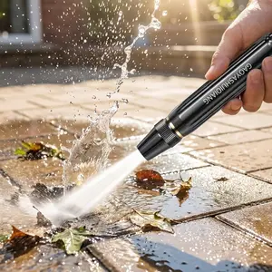 Household high-pressure water gun, upgraded with all metal material, portable handheld  washer  power nozzle with adjustable water pressure nozzle, suitable for courtyard cleaning, plant irrigation, car washing, environmentally friendly and durable