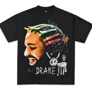 Drake & Pups: The Ultimate Graphic T-Shirt for Dog Fans, Unisex Streetwear Shirts