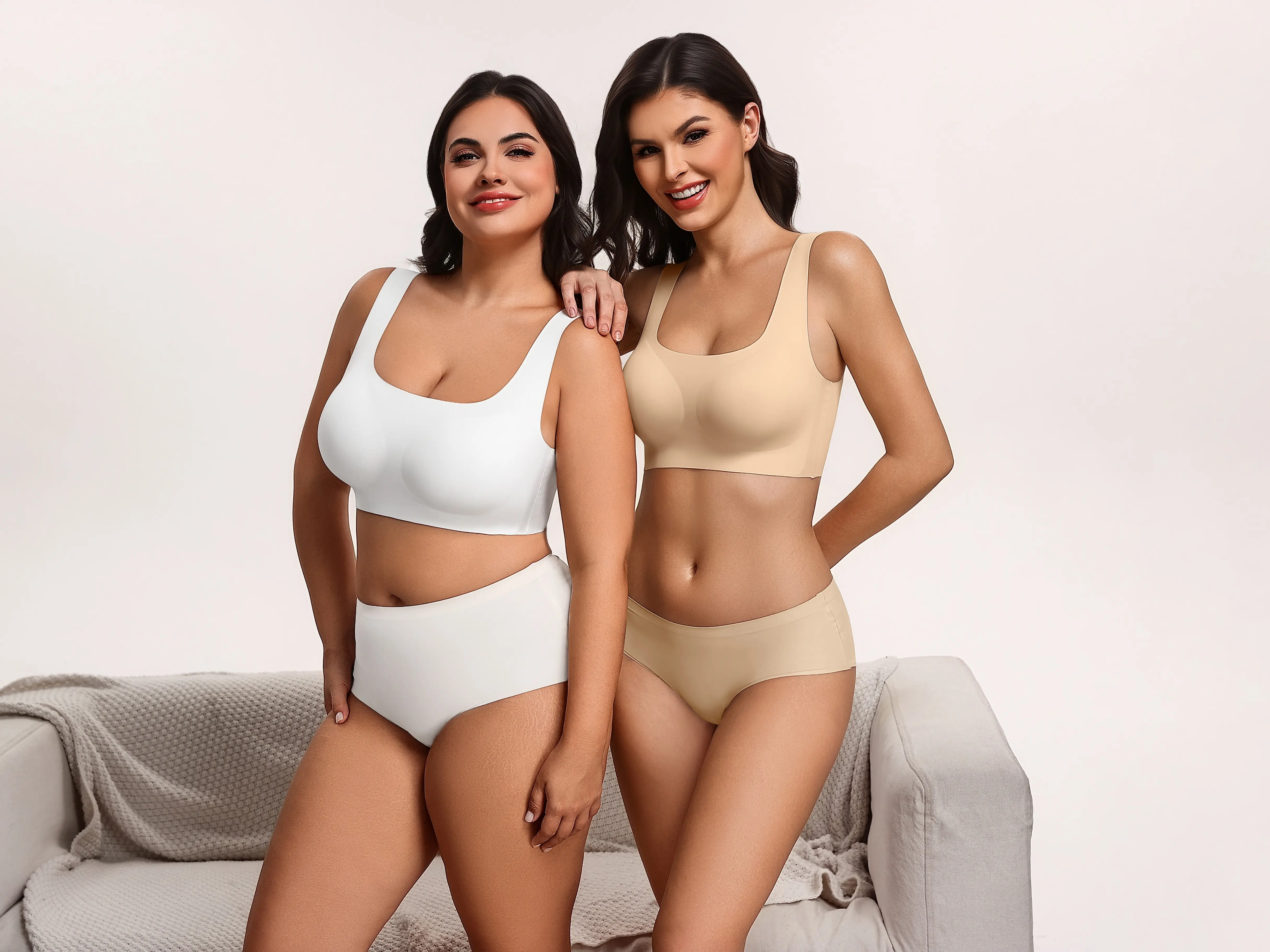 Women's Comfy Pullover Wireless Bra Seamless Bralettes No Underwire T Shirt Wirefree Wide Straps Sleep Everyday Bras Womenswear Basic