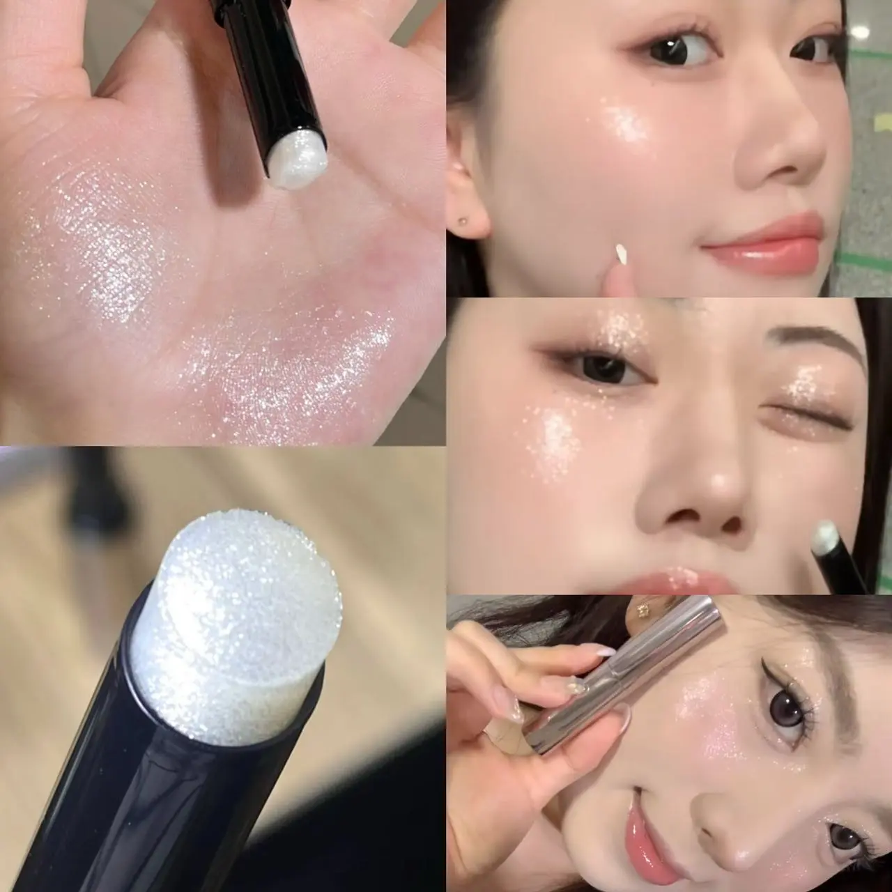 Radiant Highlighter Balm, Four Color Options, Long-Lasting, Radiant Luminous Shimmer, Perfect for Festivals, Portable Makeup, Suitable for All Skin Types, Highlighter Stick, Cosmetics Highlighter