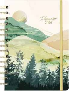2026 Planner - 2026 Planner Weekly and Monthly from JAN. 2026 - DEC. 2026, 6.4" X 8.5", 2026 Calendar with Monthly Tabs, Sturdy Cover, Premium Paper, Strong Twin-Wire, Back Pocket, Elastic Closure WowYoga