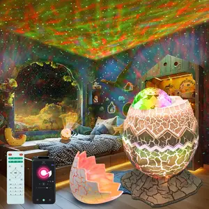 FlyEagle Dinosaur Egg Galaxy Projector, Therapy-Grade White Noise with BT 5.1 Speaker | Smart Remote/App Control for Nursery, Meditation Rooms & Bedrooms | Zen Night Light for Kids/Adults, Birthday/ Christmas Decor