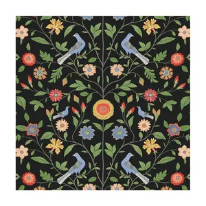 NextWall Bird Toile Peel-and-Stick Wallpaper