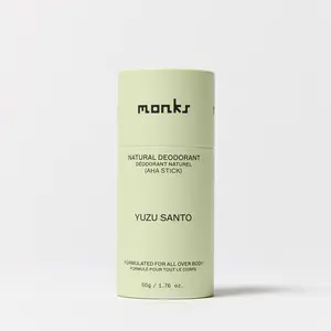 Monks Yuzu Santo Natural Deodorant Spray 50G - Soft Spice & Citrus Scented, Non-Toxic, Plant-Based Formula for Daily Use