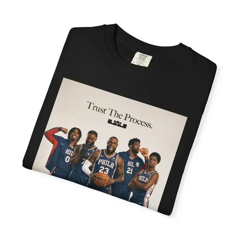 Comfort Colors Lebron James Philly Tee, Trust the Process Shirt, Philadelphia Basketball Tee, Vintage Sixers Shirt, NBA Fan Gift