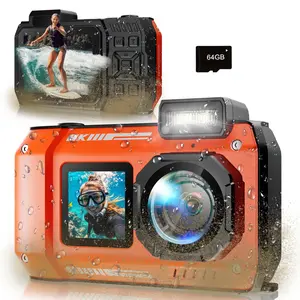 Maxmango D50 8K Underwater Digital Camera Dual-Screen Waterproof Camera