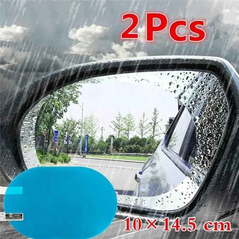Car Rearview Mirror Rainproof Film, 2pcs Anti-fog & Waterproof Car Rearview Mirror Protective Film, Universal Car Exterior Accessories
