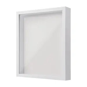 Wooden 3D Photo Frame, 1 Count Wall Mounted & Standing Photo Frame, Deep Picture Frame Display Box for Tabletop Wall Office Dormitory Living Room