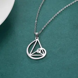 Women's Stainless Steel Triangle Spiral Pendant Necklace - Fibonacci Ratio Psychology Amulet, Daily Geometric Fashion Jewelry Gift 2025, Necklaces For Women, Amulet Necklaces