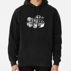 Day Of The Dead Jack And Sally Halloween Sweatshirt Hoodie - Tim Burton Inspired Graphic, Perfect for and Dia de Los Muertos, Spooky Romantic Design