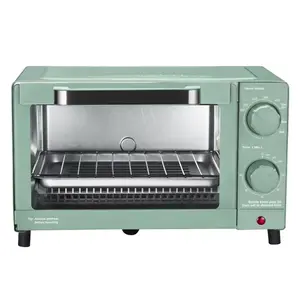 Mainstays 4 Slice Toaster Oven with 3 Settings, includes Baking Rack and Pan, Sage