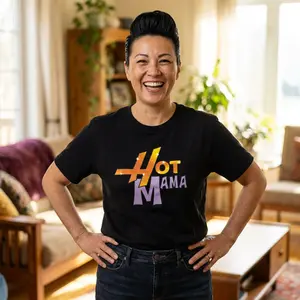 Hot Mama T-Shirt – Funny Mom Shirt, Gift for Mom, Cute Mother’s Day Tee, Trendy Graphic Shirt for Women