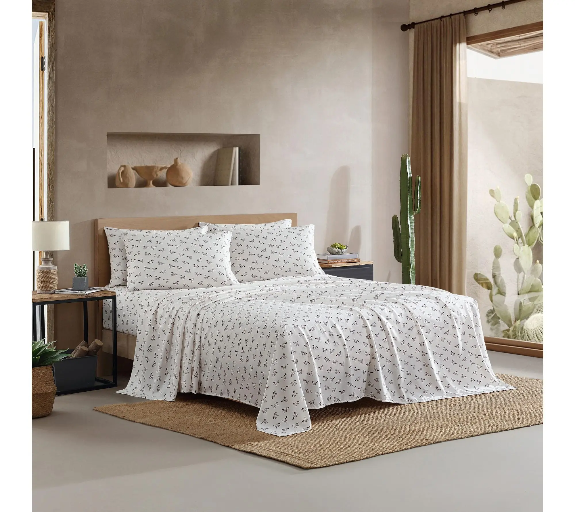 Wrangler Wild Horses 6-Pc Queen Microfiber Sheet Set