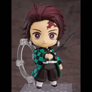 Q-version posable Demon Slayer figures, Nezuko Kamado, Zenitsu Agatsuma, Tanjiro Kamado, blind box figures collectible toys.