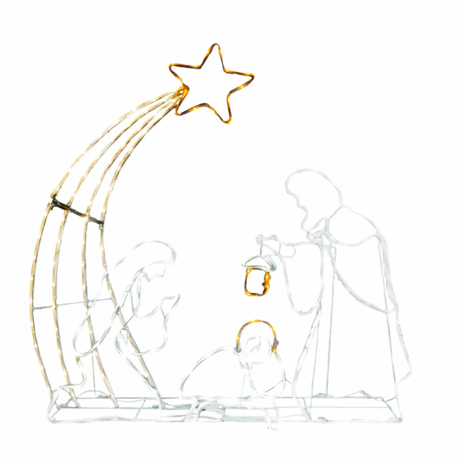 Alta Innova G48 WBD2191361 Lighted Holy Family Scene - Christian Glowing Nativity Scene Religious Decorations, Outdoor Decor, Display for Christmas Home Decor to Light Up Your Space, Led Light