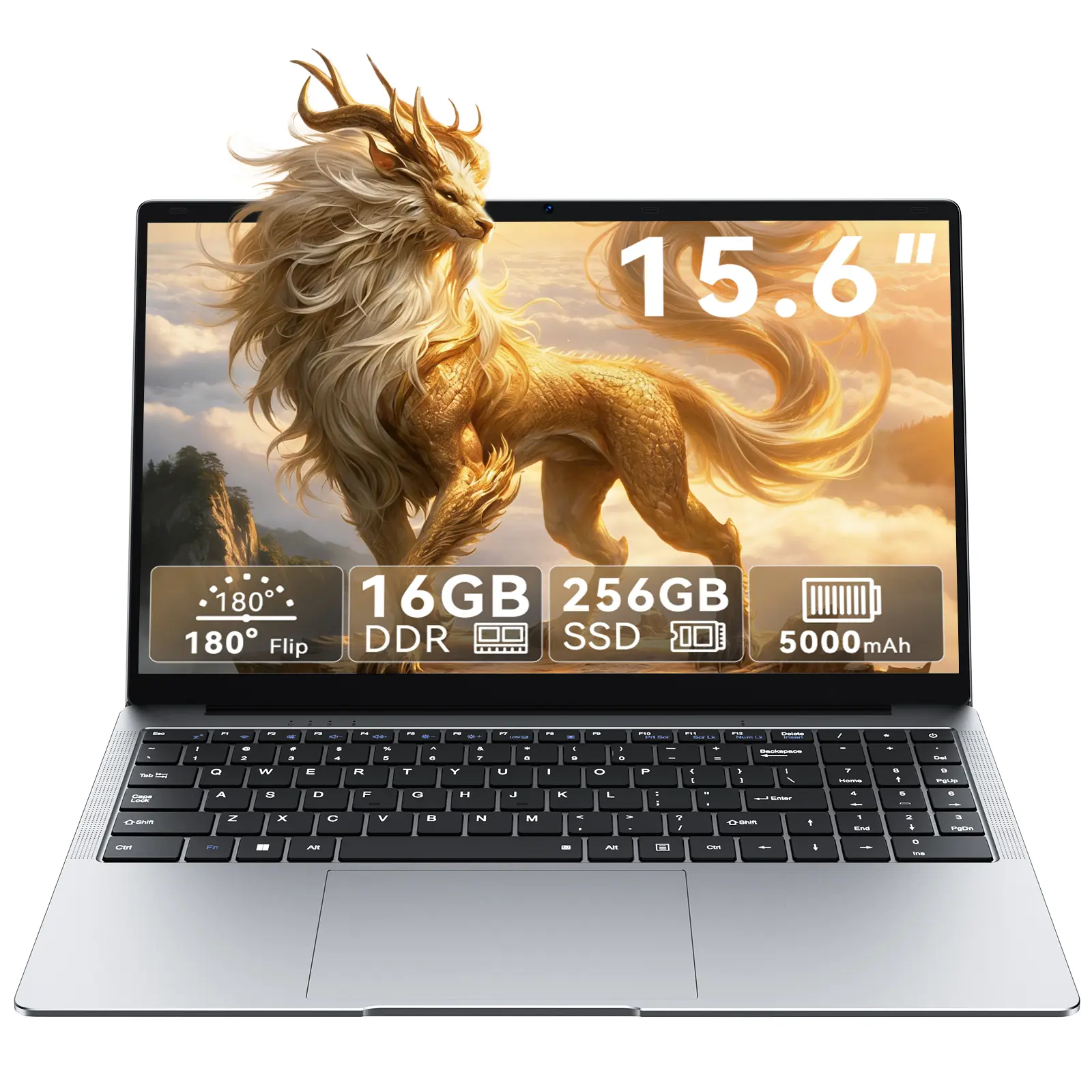 15.6" FHD Laptop Computer, Windows 11 Pro Laptop with Intel Dual-Core 4425Y, 16GB RAM 256GB SSD,Lightweight Portable Notebook for Student Online Learning, Home Office, Light Business & Entertainment, Laptops