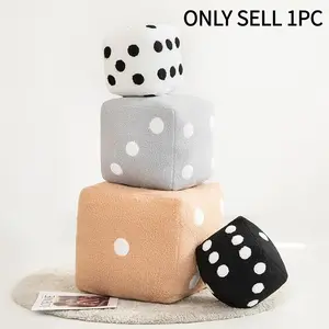 Cube Dice Pillow Unique Throw Pillows Plush Pillows Cube Pillow for Sofa Bed Graphic Decorative Cushion for Modern Home Decor 4 Colors Available