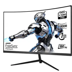 New 24” Curved Gaming Monitor Full HD 1080P – 180Hz, 1ms Response, AMD FreeSync, Ultra-Slim Design, HDMI & DisplayPort, VESA Mount | Black Friday