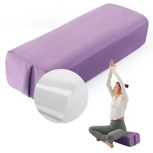 HOMBYS Yoga Bolster Pillow – Soft Meditation & Stretch Support Cushion for Relaxation, Yoga & Stress Relief Yoga Equipment Pilates Equipment