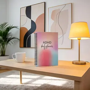 Adhd Daily Planner Book for Adults, Focus Time Management Handbook, High-Efficiency Self-Discipline Sticker Notebook, Productivity Planner