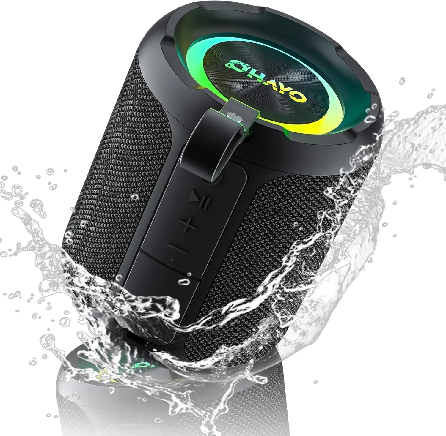 OHAYO 40W Portable Bluetooth Wireless Bass Speaker with RGB Light Show, IPX7 Waterproof, Stereo Sound, TWS Pairing, Auxiliary Input, TF-Card, USB, Battery Recharge Speakers for Home Party, Outdoor Use, Bluetooth Speaker, Portable Speakers