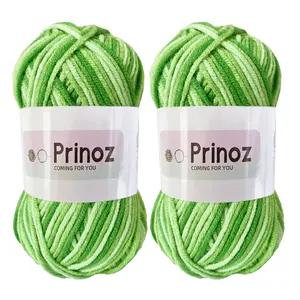 2-Pack 5-Ply Colorful Yarn, Gradient Rainbow Yarn, DIY Knitting Thread Hook Crochet Mixed Weave Blanket Doll Bag, 50g X 2, Dish Cloth Yarn