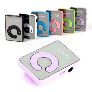 C Key Digital Portable HiFi Mini Clip USB MP3 Player - Mobile Walkman with 16GB Max Micro TF Card Memory Expansion for Outdoor Sports Audio Playback