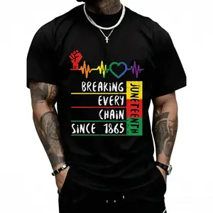 100% Cotton Juneteenth Breaking Every Chain Since 1865 Men Women Kids T-Shirt