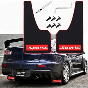 YAMN 2 count  Mud Flaps Splash Guards Flexible Mud Guard No  for  Universal  Soft Rubber  Rally Mud Flaps   ()