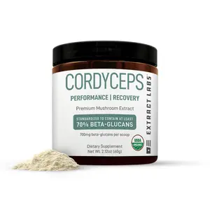 Organic Cordyceps Mushroom Extract Powder, Natural Dietary Supplement for Health, Wellness, Performance, Recovery, Productivity & Energy Support
