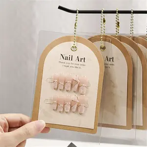 10Pcs complete nail display & storage kit. Press-on packaging, color cards and background cards for organization and shooting. Dustproof and practical for business and personal use