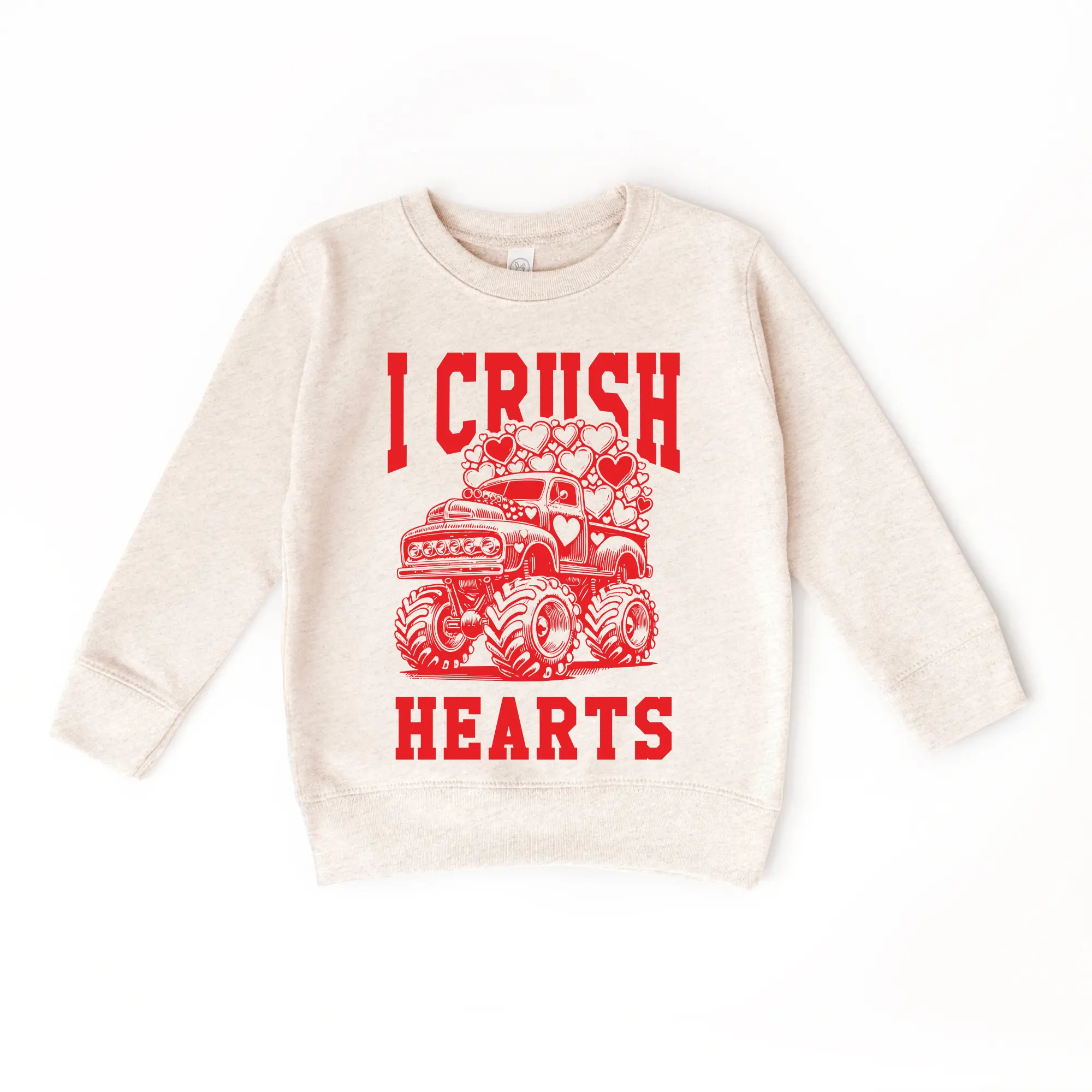 I Crush Hearts Monster Truck Sweater