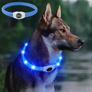 LED Luminous Dog Collar, USB Rechargeable, Waterproof Design, Suitable for Large/medium/small Dogs, Night Safety Pet Accessory