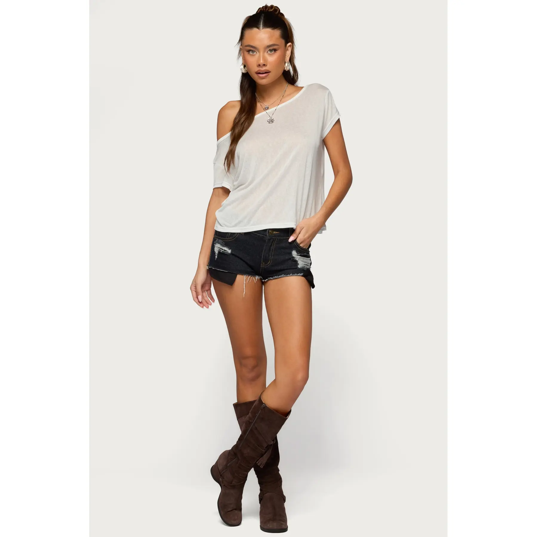 Devin Low Rise Micro Denim Shorts