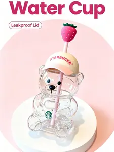 Holiday Teddy Bear Cup Beanie Lid