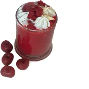 Cherry Merlot Dessert Candle for Home Decor - Perfect for Tabletop Ornaments and Party Decor