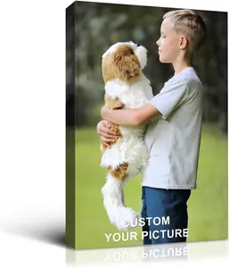 【BUY 2 GET 1 SAME SIZE FREE】Custom Canvas Prints with Your Photos, Personalized Canvas Pictures, Customized Picture Wall Art for Family, Wedding, Friends, Home Decoration