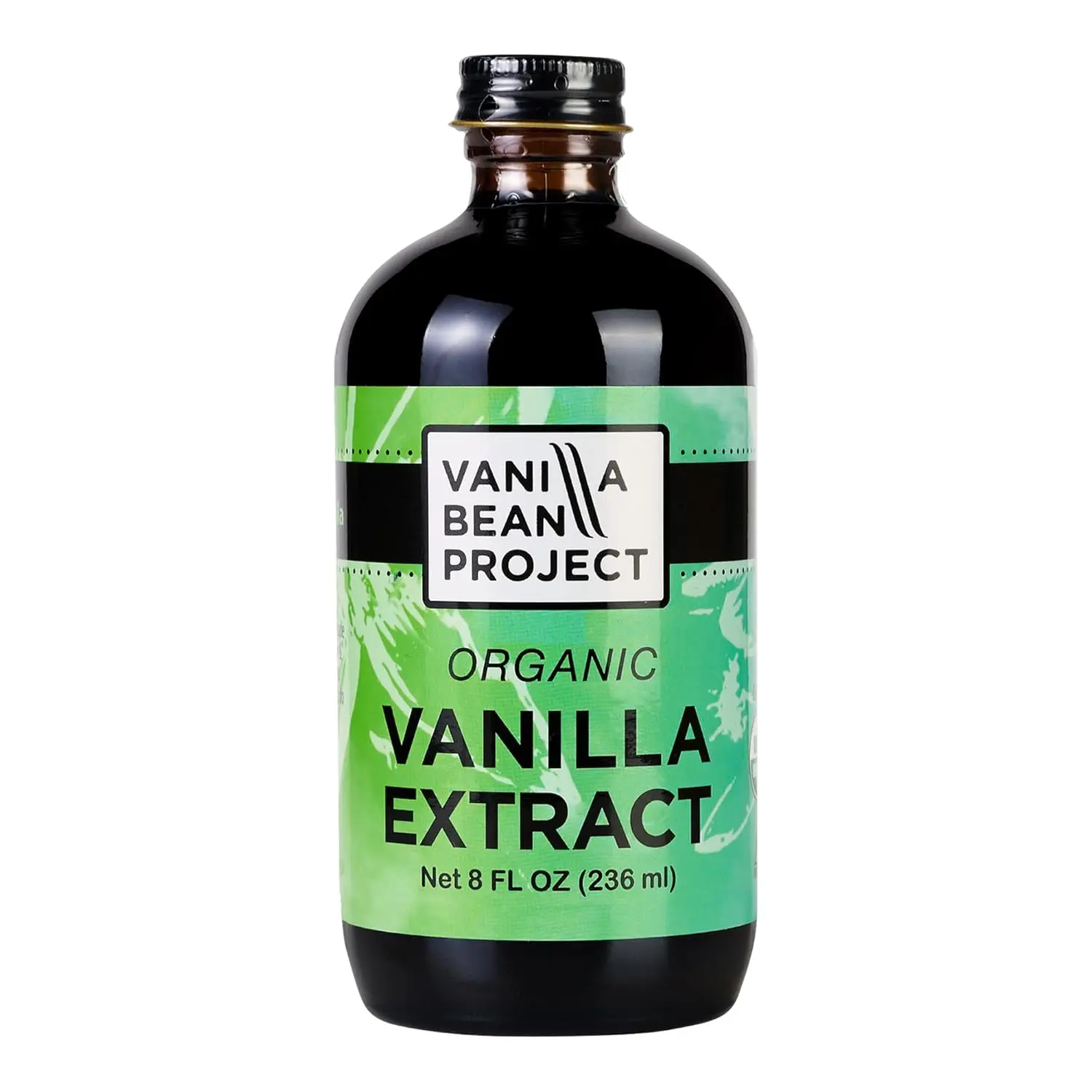 Vanilla Bean Project Organic Vanilla Extract Pure Vanilla Bean 8 Ounce for Cooking & Baking