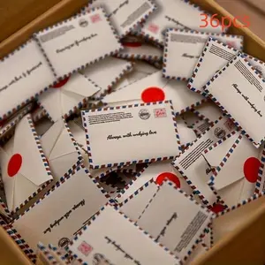 36 Mini Envelopes with 36 Round Stickers, Perfect for Friends, Lovers, Parents, Graduation Gifts, Valentine's Day, Anniversary, Mother's Day, Stationery Office Supplies